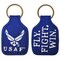 US Air Force New Logo Embroidered Keychain Military Key Rings